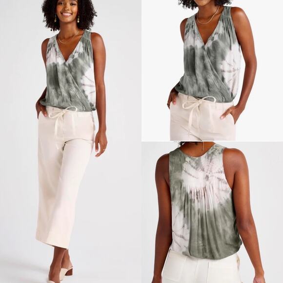 Splendid Lucia Surplice Tie Dye Tank - Picture 1 of 4
